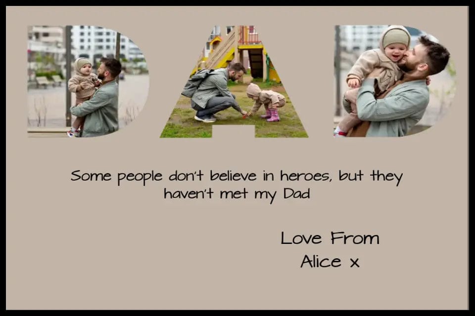 Dad Photo Upload Framed Print